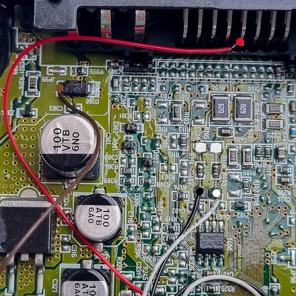 Renault mec 32 080 ECU connection diagram
